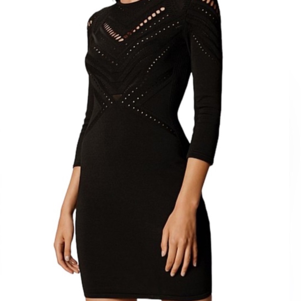 Karen Millen Elegant Black Knit Dress M